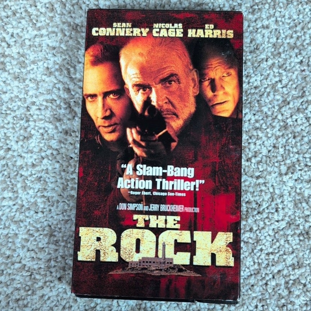The Rock VHS Movie 1996 Sean Connery Nicolas Cage Action Thriller